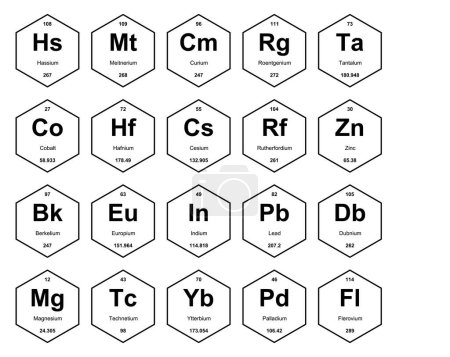 Ilustración de 20 Tabla preyódica de los elementos Icon Pack Design - Imagen libre de derechos