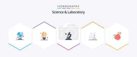Téléchargez les illustrations : Science 25 Flat icon pack including . science. science. food. science - en licence libre de droit