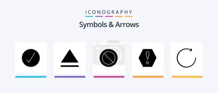 Téléchargez les illustrations : Symbols and Arrows Glyph 5 Icon Pack Including . error. clockwise. Creative Icons Design - en licence libre de droit