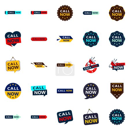 Téléchargez les illustrations : 25 Versatile Typographic Banners for promoting calling in different contexts - en licence libre de droit