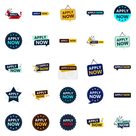 Ilustración de 25 Eye-catching Apply Now Banners to Help You Stand Out - Imagen libre de derechos