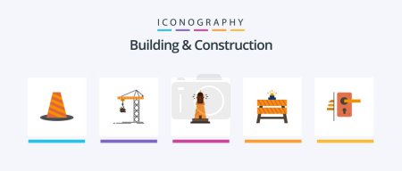 Ilustración de Building And Construction Flat 5 Icon Pack Including construction. ocean. construction. beach. house. Creative Icons Design - Imagen libre de derechos