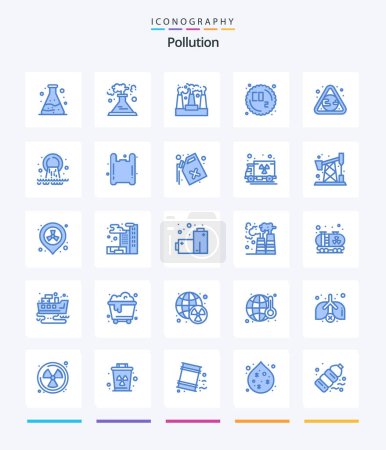 Téléchargez les illustrations : Creative Pollution 25 Blue icon pack  Such As sewage. pollution. pollution. pipe. pollution - en licence libre de droit