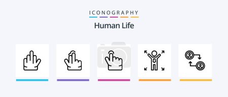 Téléchargez les illustrations : Human Line 5 Icon Pack Including . patch. squeeze. heart. person. Creative Icons Design - en licence libre de droit
