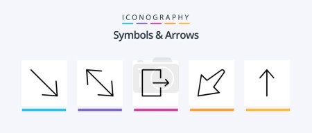 Téléchargez les illustrations : Symbols and Arrows Line 5 Icon Pack Including . right. repeat. move. arrow. Creative Icons Design - en licence libre de droit