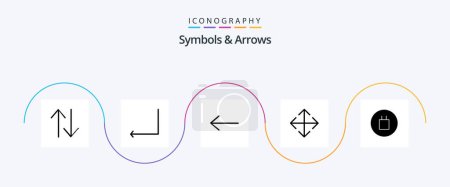 Illustration for Symbols and Arrows Glyph 5 Icon Pack Including . arrow. beliefs - Royalty Free Image
