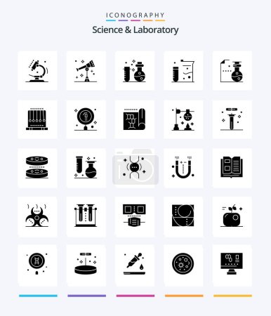 Illustration for Creative Science 25 Glyph Solid Black icon pack  Such As chemical. swing. chemistry. physics. gravity - Royalty Free Image
