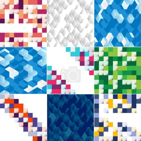 Illustration for Vector background with an illustration of abstract squares suitable for use as a background design for posters. flyers. - Royalty Free Image