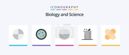 Ilustración de Biology Flat 5 Icon Pack Including . patch. pill. laboratory. biology. Creative Icons Design - Imagen libre de derechos