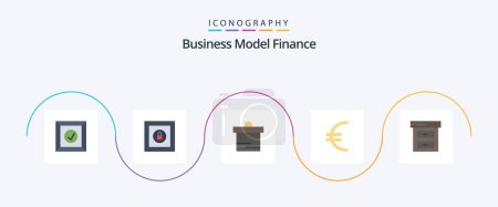 Ilustración de Finance Flat 5 Icon Pack Including . finance. finance. business. finance - Imagen libre de derechos