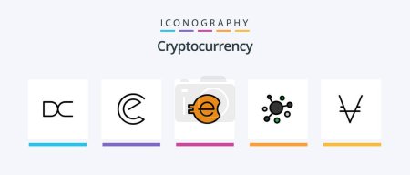 Téléchargez les illustrations : Cryptocurrency Line Filled 5 Icon Pack Including crypto . ybcoin . crypto currency. crypto. Creative Icons Design - en licence libre de droit
