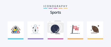 Illustration for Sports Flat 5 Icon Pack Including destination. check. timer. watchkit. sport. Creative Icons Design - Royalty Free Image