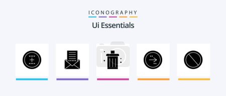 Illustration for Ui Essentials Glyph 5 Icon Pack Including direction. arrow. interface. remove. delete. Creative Icons Design - Royalty Free Image