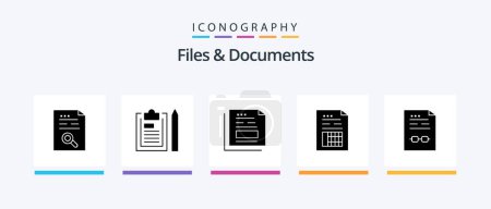 Illustration for Files And Documents Glyph 5 Icon Pack Including document. account. notepad. office. file. Creative Icons Design - Royalty Free Image