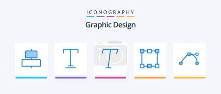 Ilustración de Design Blue 5 Icon Pack Including . path. path. Creative Icons Design - Imagen libre de derechos