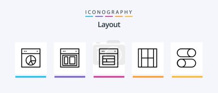 Téléchargez les illustrations : Layout Line 5 Icon Pack Including arrow. angular. ui. ui. layout. Creative Icons Design - en licence libre de droit