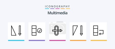 Illustration for Multimedia Line 5 Icon Pack Including . gateway. data. Creative Icons Design - Royalty Free Image