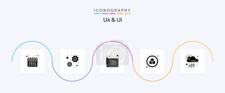 Illustration for Ux And Ui Glyph 5 Icon Pack Including . tool. ratio. application. paint - Royalty Free Image