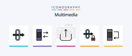 Ilustración de Multimedia Line Filled 5 Icon Pack Including . descending. data. Creative Icons Design - Imagen libre de derechos