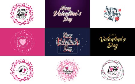 Illustration for I Love You hand-drawn lettering with a heart design. suitable for use as a Valentine's Day greeting or in romantic designs - Royalty Free Image