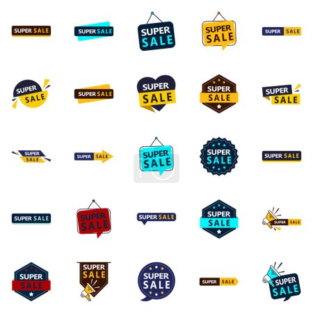 Ilustración de 25 Sales-Generating Super Sale Banners for Email Marketing - Imagen libre de derechos