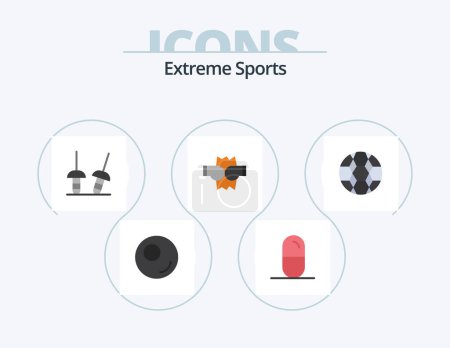 Illustration for Sport Flat Icon Pack 5 Icon Design. . sport. sport. soccer. ball - Royalty Free Image