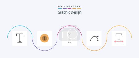 Ilustración de Design Flat 5 Icon Pack Including . anchor. tracking - Imagen libre de derechos