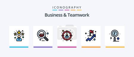 Ilustración de Business And Teamwork Line Filled 5 Icon Pack Including . business. office. building. hierarchy. Creative Icons Design - Imagen libre de derechos