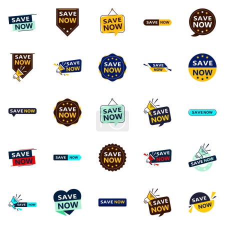 Téléchargez les illustrations : 25 Innovative Typographic Banners for a contemporary saving promotion - en licence libre de droit