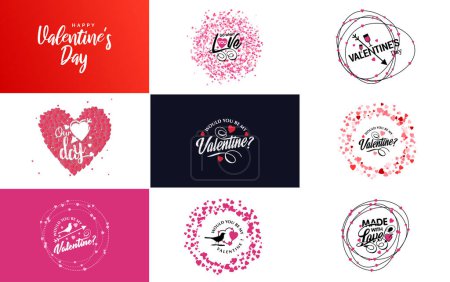 Téléchargez les illustrations : I Love You hand-drawn lettering with a heart design. suitable for use as a Valentine's Day greeting or in romantic designs - en licence libre de droit