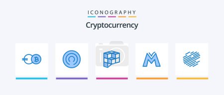 Téléchargez les illustrations : Cryptocurrency Blue 5 Icon Pack Including crypto. factom. coin. crypto currency. coin. Creative Icons Design - en licence libre de droit