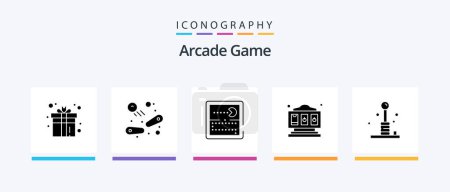 Téléchargez les illustrations : Arcade Glyph 5 Icon Pack Including fun. play. play. game. play. Creative Icons Design - en licence libre de droit