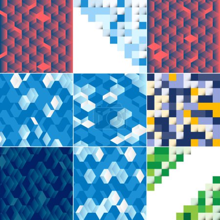 Téléchargez les illustrations : Vector background with an illustration of abstract texture featuring squares suitable for use as a pattern design for banners. posters. flyers - en licence libre de droit