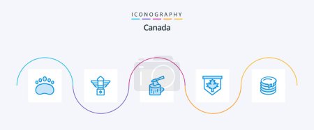 Téléchargez les illustrations : Canada Blue 5 Icon Pack Including cake. canada. canada. leaf. wood - en licence libre de droit