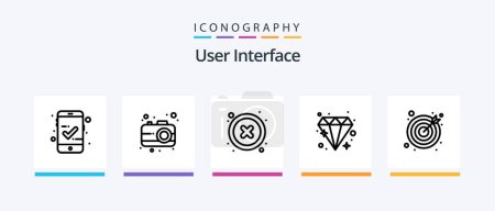 Téléchargez les illustrations : User Interface Line 5 Icon Pack Including finance. checklist. interface. business. painting. Creative Icons Design - en licence libre de droit