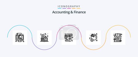 Ilustración de Accounting And Finance Line 5 Icon Pack Including business. income. plan. gross. economy - Imagen libre de derechos
