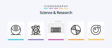 Illustration for Science Line 5 Icon Pack Including . light. milky way. lamp. strip. Creative Icons Design - Royalty Free Image