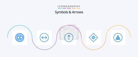 Illustration for Symbols and Arrows Blue 5 Icon Pack Including sign. magic. arrow. symbols. soap - Royalty Free Image