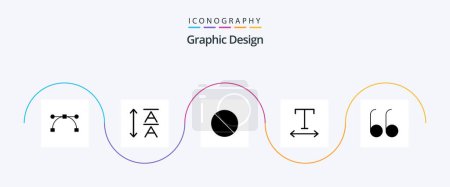Ilustración de Design Glyph 5 Icon Pack Including . prohibited. quotes - Imagen libre de derechos