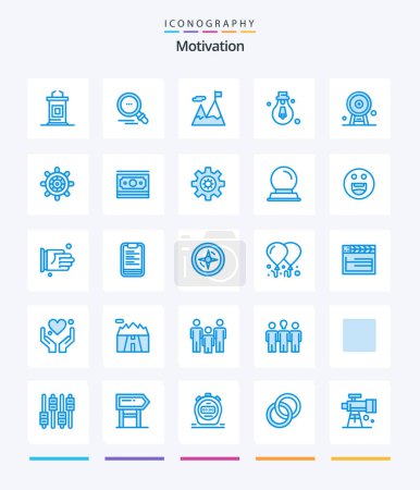 Téléchargez les illustrations : Creative Motivation 25 Blue icon pack  Such As landmark. england. business. architecture. light - en licence libre de droit