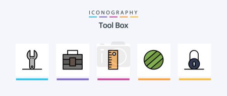 Téléchargez les illustrations : Tools Line Filled 5 Icon Pack Including .. Creative Icons Design - en licence libre de droit