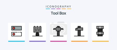 Téléchargez les illustrations : Tools Line Filled 5 Icon Pack Including . pipe. tools. repair. Creative Icons Design - en licence libre de droit