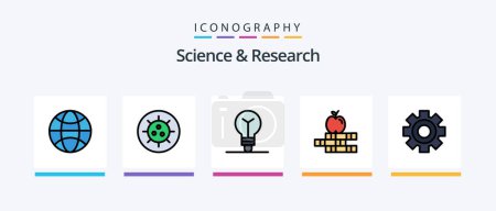 Ilustración de Science Line Filled 5 Icon Pack Including . toy. ufo. science. Creative Icons Design - Imagen libre de derechos