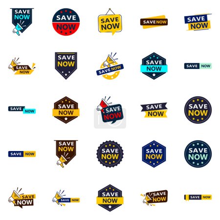 Téléchargez les illustrations : 25 Innovative Typographic Banners for a contemporary savings promotion - en licence libre de droit