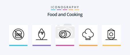 Téléchargez les illustrations : Food Line 5 Icon Pack Including ramen. food. halloween. chinese. fruit. Creative Icons Design - en licence libre de droit