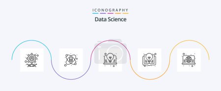 Illustration for Data Science Line 5 Icon Pack Including architecture. knowledge. bulb. idea book. book - Royalty Free Image