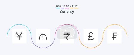 Ilustración de Currency Flat 5 Icon Pack Including . dollar. finance. currency. swiss france - Imagen libre de derechos