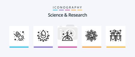 Ilustración de Science Line 5 Icon Pack Including laurel. education. laboratory. time. stop. Creative Icons Design - Imagen libre de derechos