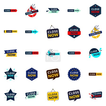 Illustration for Grab Your Chance to Close Text Banners Pack of 25 - Royalty Free Image