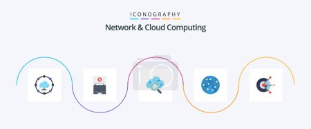 Illustration for Network And Cloud Computing Flat 5 Icon Pack Including . disk. technology. computing. technology - Royalty Free Image